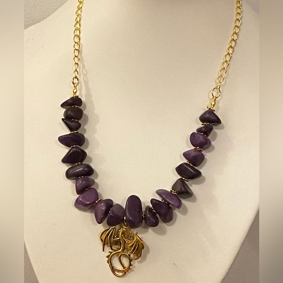 NEW Chinese marble dragon necklace - Picture 2 of 2